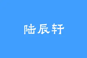 陆辰轩