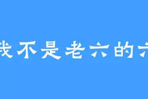 我不是老六的六