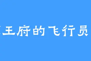北凉王府的飞行员舒克