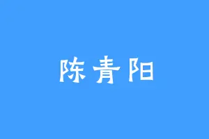 陈青阳
