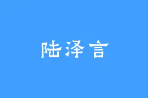 陆泽言
