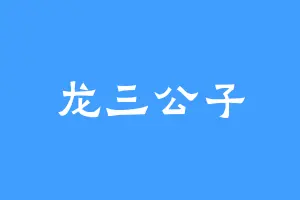 龙三公子