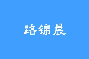 路锦晨