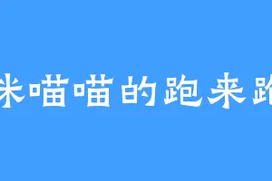 咪咪喵喵的跑来跑去