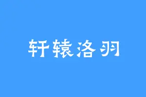 轩辕洛羽