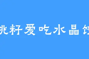 桃籽爱吃水晶饺