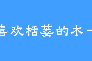 喜欢栝蒌的木一