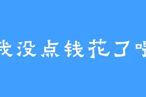 我没点钱花了喂