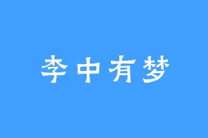 李中有梦