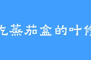 爱吃蒸茄盒的叶修真