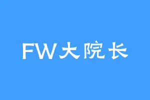 FW大院长