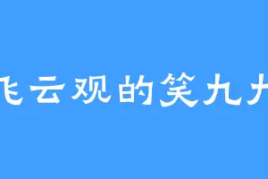 飞云观的笑九九