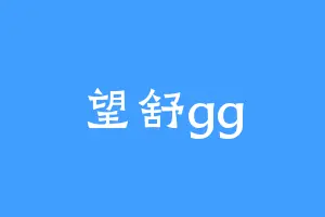 望舒gg