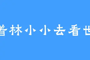 带着林小小去看世界