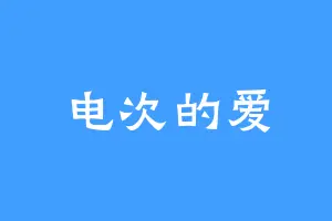 电次的爱