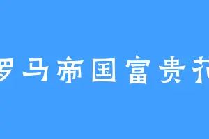 罗马帝国富贵花