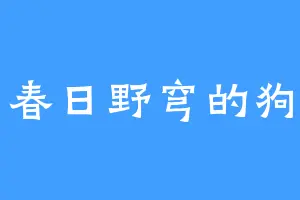 春日野穹的狗
