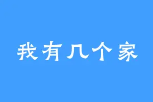 我有几个家