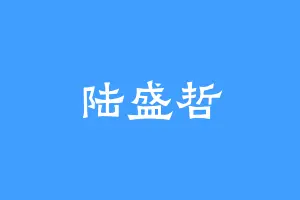 陆盛哲