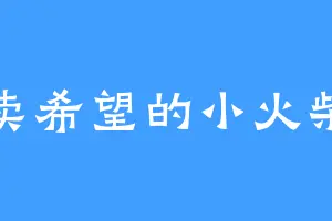 卖希望的小火柴