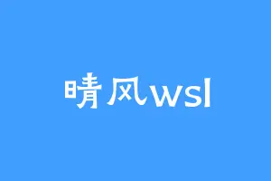 晴风wsl